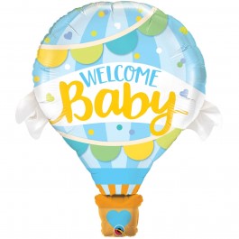 Μπαλόνι Foil "Welcome Baby Blue Balloon" 107εκ. - Κωδικός: 78654 - Qualatex